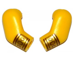 Arm, (Matching Left and Right) Pair with Gold Wristbands with 3 Circles Pattern