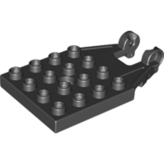 Duplo, Plate 4 x 4 with 16 Studs and Hinge with Red Gaskets