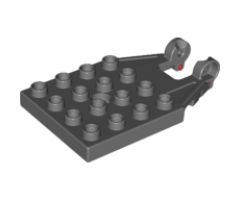 Duplo, Plate 4 x 4 with 16 Studs and Hinge with Red Gaskets