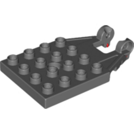 Duplo, Plate 4 x 4 with 16 Studs and Hinge with Red Gaskets