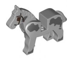 Horse with Dark Bluish Gray Spots and Covered Eyes Pattern