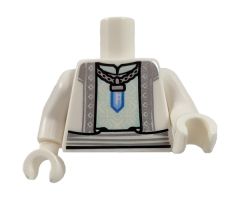Torso Robe with Crystal Necklace Pattern (BAM) / White Arms / White Hands