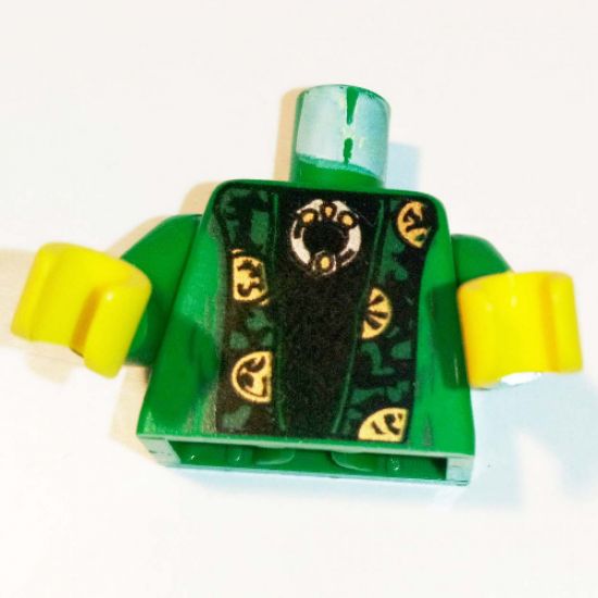 Torso Harry Potter McGonagall Green and Gold Trim Pattern / Green Arms / Yellow Hands
