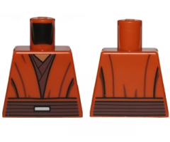 Torso SW Jedi Robe, Reddish Brown Undershirt and Belt Pattern (SW Pong Krell)
