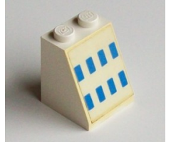 Slope 65 2 x 2 x 2 without Bottom Tube with Ferry Windows Blue Pattern (Sticker) - Set 1658