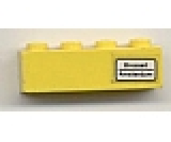 Brick 1 x 4 with 'Brussell - Amsterdam' Pattern (Sticker) - Set 7710/7818