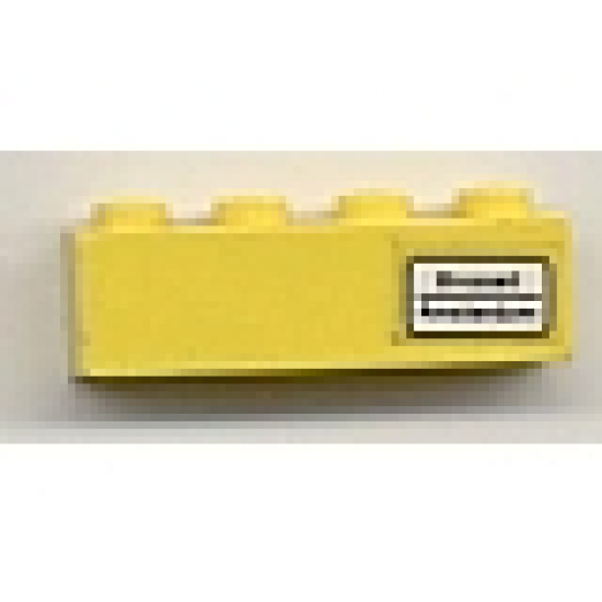 Brick 1 x 4 with 'Brussell - Amsterdam' Pattern (Sticker) - Set 7710/7818