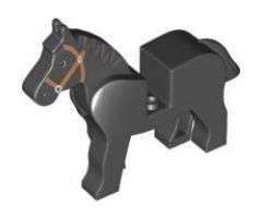 Horse with Black and White Eyes, White Pupils and Medium Nougat Bridle Pattern