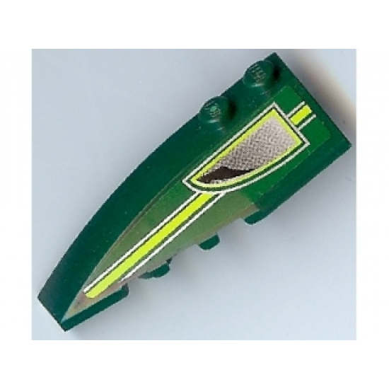 Wedge 6 x 2 Left with Stripe and Air Outlet Pattern (Sticker) - Set 8138