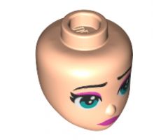 Mini Doll, Head Friends with Turquoise Eyes, Pink Lips and Eyelids, Closed Mouth Pattern (Susan)