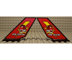 Tail Shuttle with Tiger and 'AIR SHOW' Pattern on Both Sides (Stickers) - Set 2774