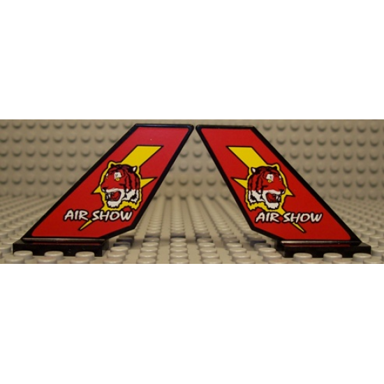 Tail Shuttle with Tiger and 'AIR SHOW' Pattern on Both Sides (Stickers) - Set 2774