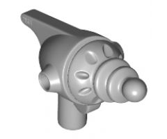 Minifigure, Weapon Space Ray Gun - Fin, Round Heat Diffusers, Round Emitter