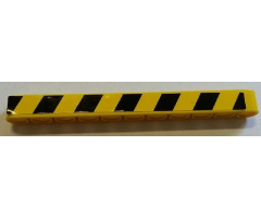 Technic, Liftarm 1 x 11 Thick with Black and Yellow Danger Stripes Pattern Model Left Side (Sticker) - Set 8258