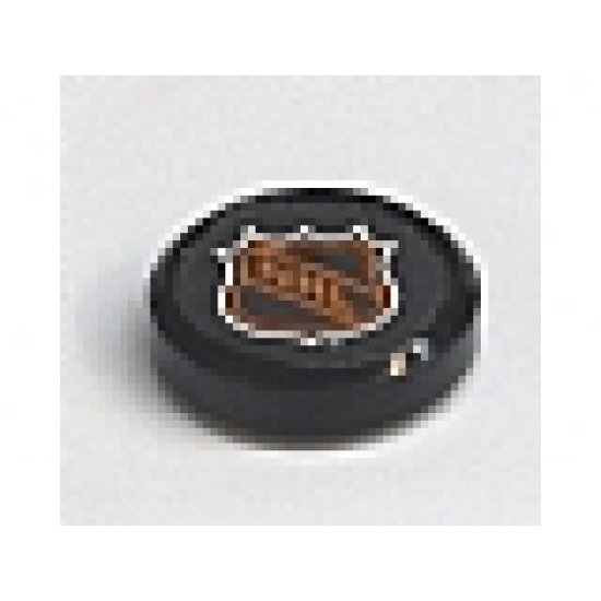 Wheel Hockey Puck, Small with Lego Logo and NHL Logo Pattern (Stickers) - Set 3579