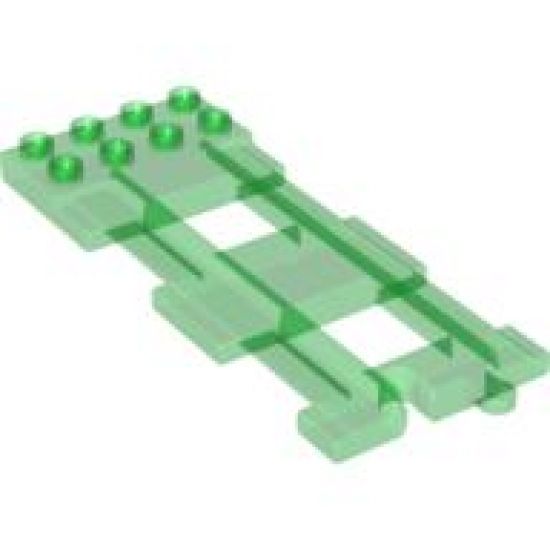 Duplo, Train Track End with 2 x 4 Plate on One End