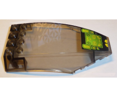 Windscreen 10 x 6 x 2 Curved with Lime Cockpit Screen Pattern (Sticker) - Set 8108