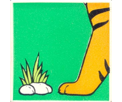 Duplo, Tile 2 x 2 x 1 with Tiger Mosaic Picture 16 Pattern (Set 1079)