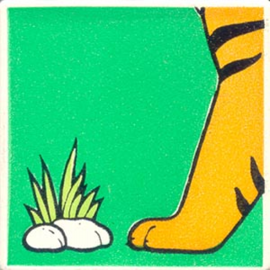 Duplo, Tile 2 x 2 x 1 with Tiger Mosaic Picture 16 Pattern (Set 1079)