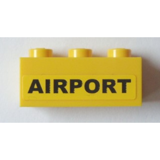 Brick 1 x 3 with 'AIRPORT' Pattern (Sticker) - Set 3182