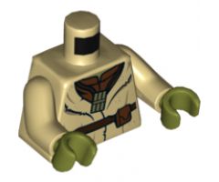 Torso SW Layered Shirt Yoda, Reddish Brown Undershirt, Dark Brown Belt and Pan Flute Pattern / Tan Arms / Olive Green Hands