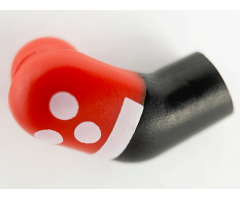 Arm, Right with Red Short Sleeves, White Dots and Cuffs Pattern