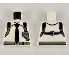 Torso Shirt with Black Tie and Dark Bluish Gray Shoulder Holster Pattern