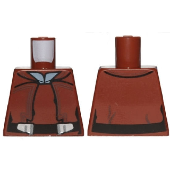 Torso SW Naboo Security Officer Vest over Shirt and Black Belt with Silver Buckles Pattern