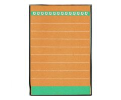 Scala Wall, Vertical Grooved 18 x 2 x 22 2/3, with Orange and Green Stripes Pattern