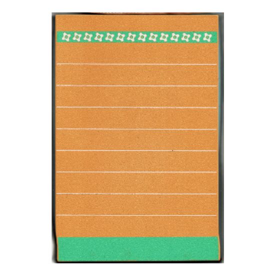 Scala Wall, Vertical Grooved 18 x 2 x 22 2/3, with Orange and Green Stripes Pattern
