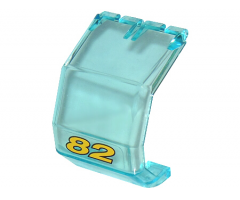 Windscreen 4 x 4 x 4 1/3 Helicopter with Yellow Number 82 Pattern (Sticker) - Set 8210
