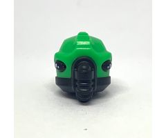 Minifigure, Head, Modified Alien, Ridges, Spines, Breathing Mask, Bright Green Skin and Green Scales Pattern