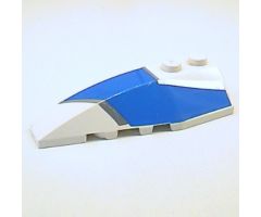 Wedge 6 x 2 Left with Blue and Silver Wraparound Pattern