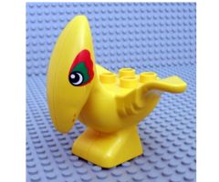 Duplo, Animal Dinosaur Pteranodon Adult with Green and Red Around Eyes Pattern