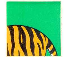 Duplo, Tile 2 x 2 x 1 with Tiger Mosaic Picture 15 Pattern (Set 1079)