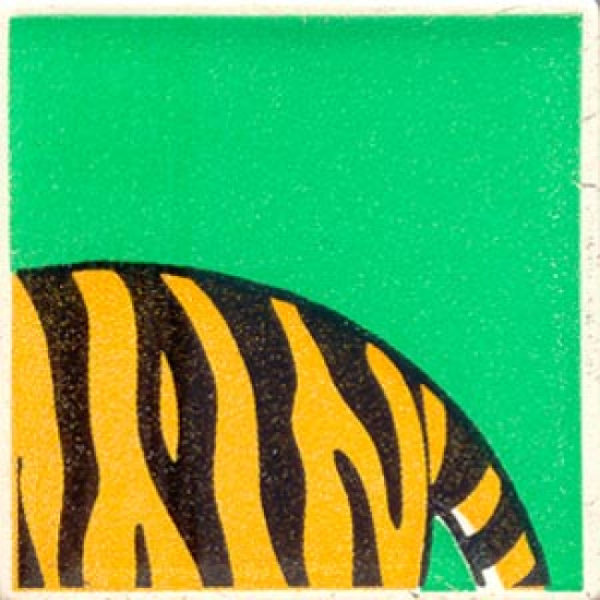 Duplo, Tile 2 x 2 x 1 with Tiger Mosaic Picture 15 Pattern (Set 1079)