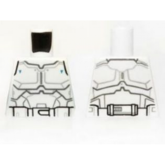 Torso SW Armor Special Forces Commander with Small Blue Triangles Pattern