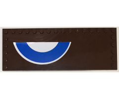 Tile, Modified 6 x 16 with Studs on Edges with White and Blue Semicircles (British Roundel) Pattern Model Left Side (Sticker) - Set 3451