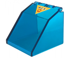 Windscreen 4 x 4 x 3 Canopy with Black 'R.E.S.' and Red 'Q' on Yellow Triangle Pattern (Sticker)