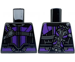 Torso Suit with Purple Highlights and Straps / Quiver on Back Pattern (Hawkeye)