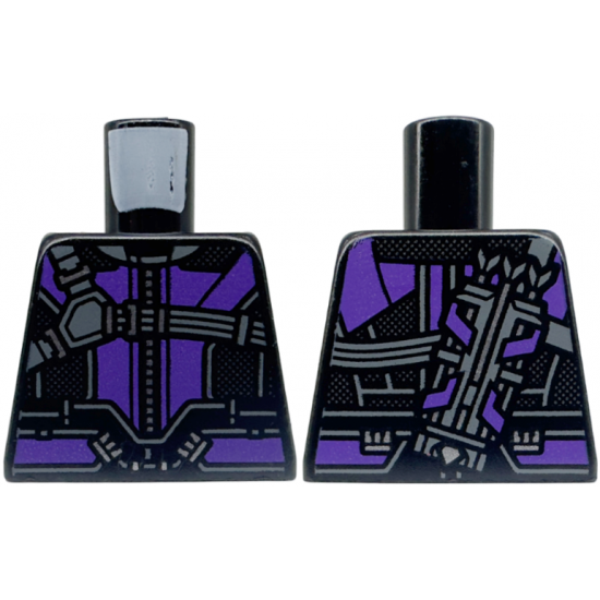 Torso Suit with Purple Highlights and Straps / Quiver on Back Pattern (Hawkeye)