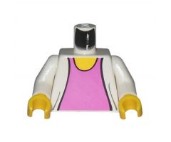Torso Spider-Man Sweater over Dark Pink Top Pattern (Mary Jane 3) / White Arms / Yellow Hands