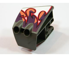 Technic, Panel RC Car Mudguard Front, Right with Flame Pattern (Sticker) - Set 8676