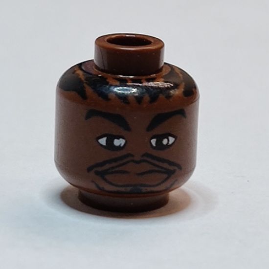 Minifigure, Head NBA Allen Iverson Pattern - Blocked Open Stud
