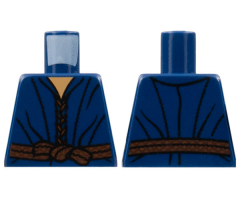 Torso LotR Robe with Dark Brown Laces and Rope Belt Pattern