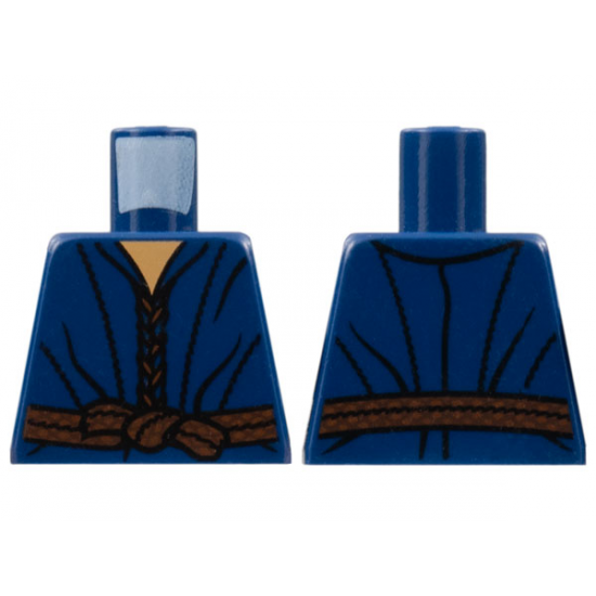Torso LotR Robe with Dark Brown Laces and Rope Belt Pattern