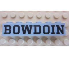 Brick 1 x 6 with Black 'BOWDOIN' Pattern