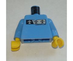 Torso Gravity Games with Silver and Black Logos Pattern / Medium Blue Arms / Yellow Hands