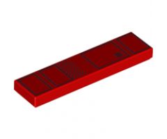 Tile 1 x 4 with Black Rectangles Pattern (BrickHeadz Sith Trooper Belt)