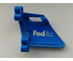 Technic, Panel Fairing #22 Large Short, Small Hole, Side A with 'FedEx' Pattern on Inside (Sticker) - Set 8461
